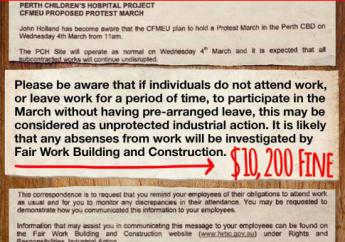 A $10,200 fine for going to a march?