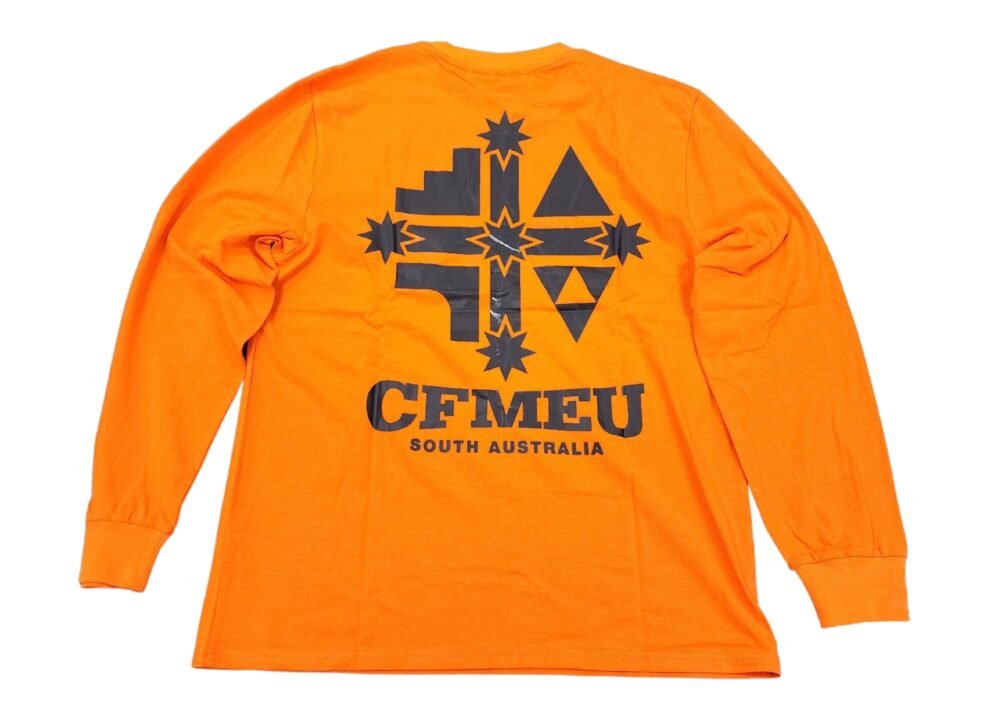 Emblem Tee Orange - Long Sleeve (NoWear Supply) - Image 2