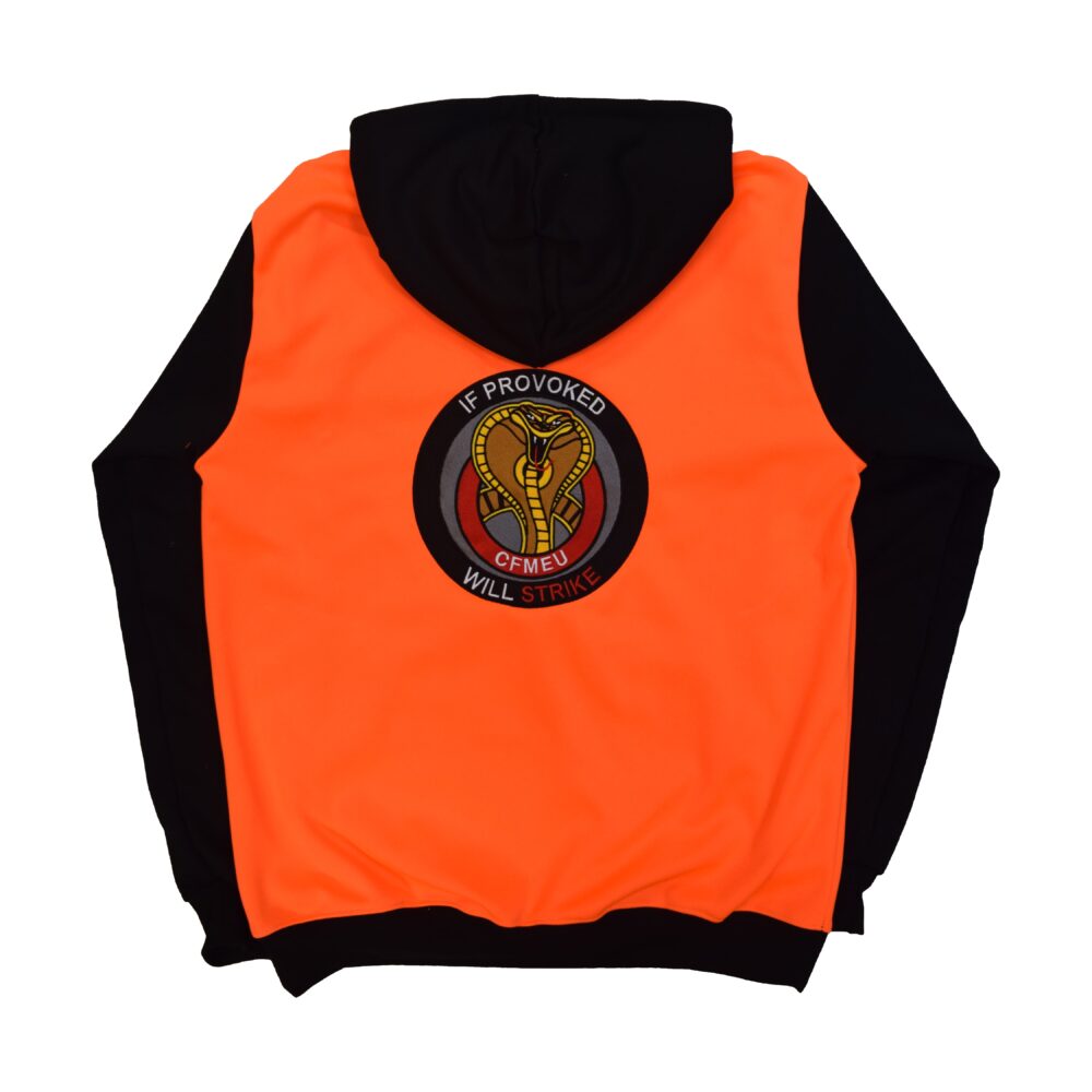If Provoked Hoodie - Orange Hi Vis - Image 2